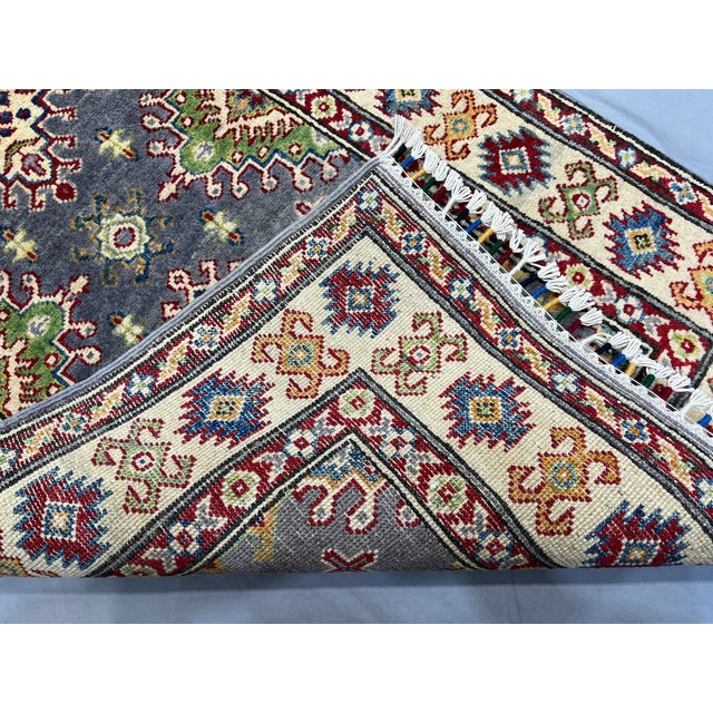 Gray and Beige Kazak-Style Tribal Runner Rug, 2'8" X 6'3" For Sale - Image 16 of 16