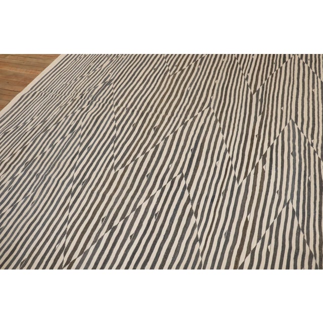 Modern Zebra Style Vintage Persian Kilim - 8'4" x 9'6" For Sale - Image 3 of 9