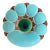 Late 19th Century Majolica Aqua Oyster Plate Minton For Sale