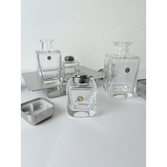 Sergio Asti for Icm Salt, Pepper and Oil Cruet Set, Italy, 1980s, Set of 5 For Sale - Image 3 of 8