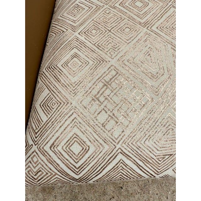 Holly Hunt Darder Leather Wingback Chairs and Ottoman For Sale In Chicago - Image 6 of 9