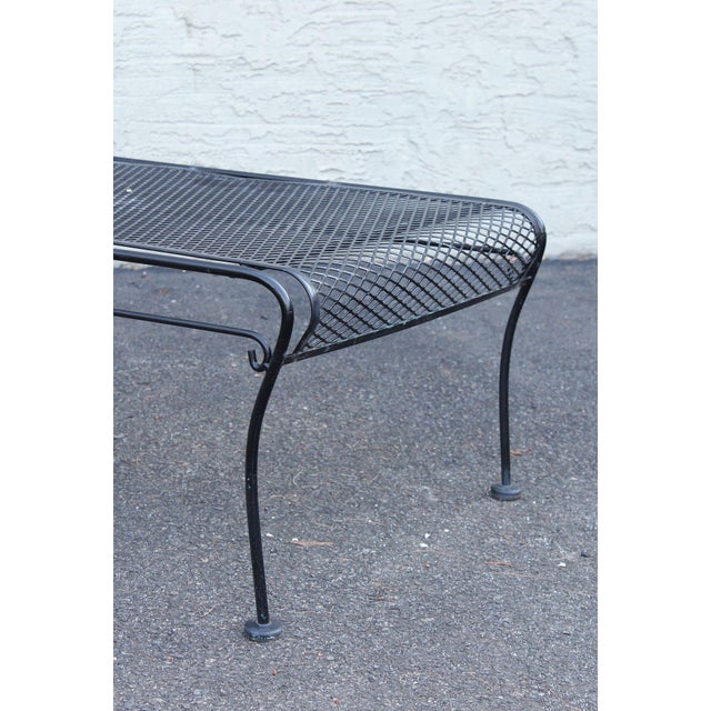 Vintage Wrought Iron Outdoor Patio Chaise Lounge For Sale - Image 9 of 18