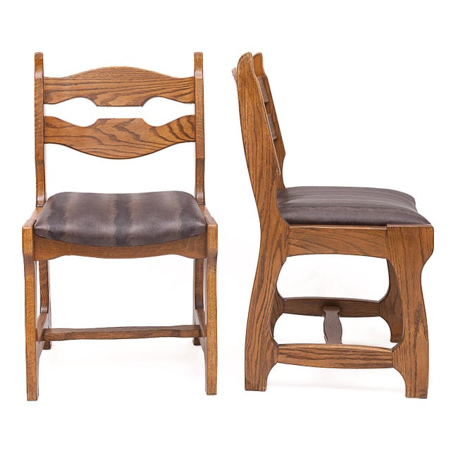 Guillerme et Chambron Chairs by Guillerme and Chambron, 1950s, Set of 6 For Sale - Image 4 of 11