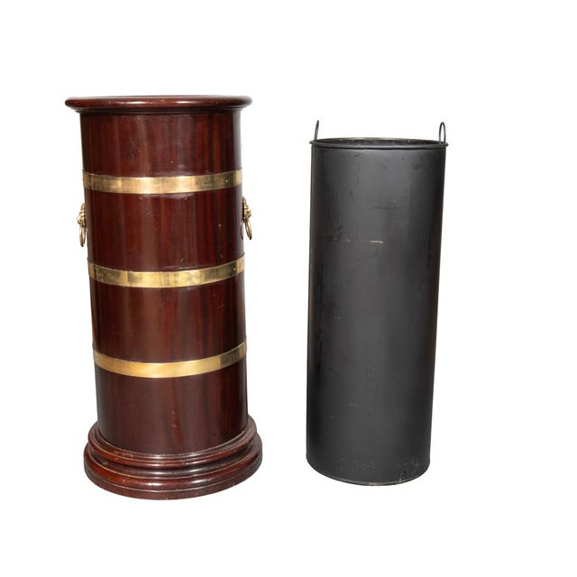Regency Style Mahogany and Brass Bound Umbrella Stand For Sale - Image 4 of 6