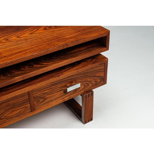 Mid-Century Modern Floating Media Console in Rosewood, Denmark, 1960s For Sale - Image 9 of 12