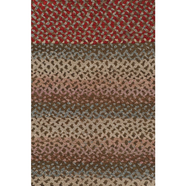 Antique Hooked Oval Rug With Polychromatic Braided Stripes, From Rug & Kilim For Sale In New York - Image 6 of 7