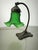 Brass Table Lamp with Green Glass, 1960s, in Very Good conditions. Designed 1960 to 1969 European Plug (up to 250V).The...