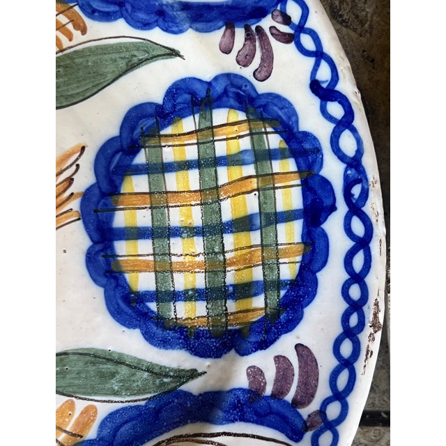 Antique Spanish Faience Plate Set, Hand Painted, Catalonia, Circa 1900 For Sale - Image 13 of 16