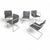 Textile Grey Fabric and White Steel Chairs by Pierre Mazairac & Karel Boonzaaijer for Hennie de Jong, 1970s, Set of 4 For Sale - Image 7 of 17