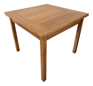 Mid-Century Draw Leaf Table Denmark 36x36 Open 36x65