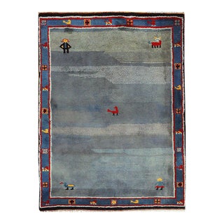Contemporary Hand Woven Rug - 4' x 6' For Sale