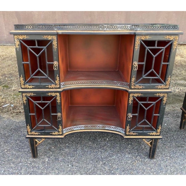 Vintage chinoiserie cabinet. Great quality, raised chinoiserie decoration. Height is perfect to use for a tables or...