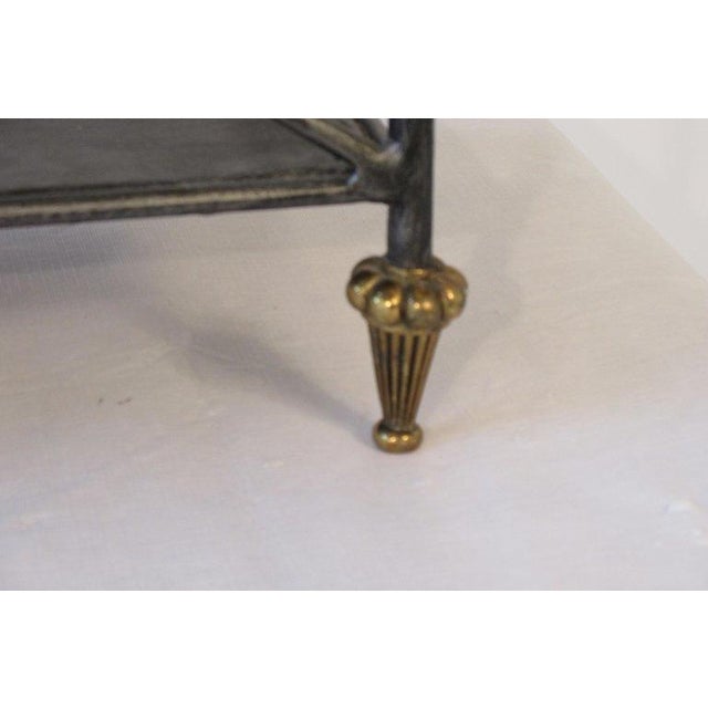 Mainland Smith horse magazine rack. Iron with brass accents.