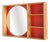 Mid-Century Modern Danish Maritime Pine Wall Shelf with Mirror, 1970s For Sale