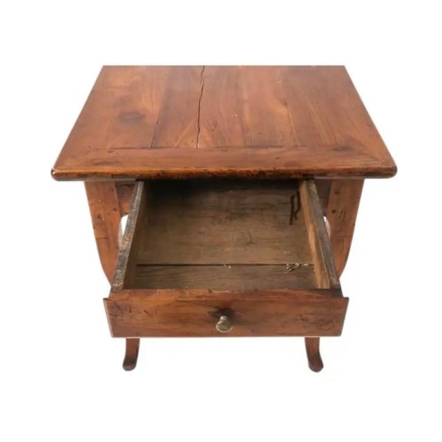 Brown French Provincial Cherry Farmhouse Dining Table For Sale - Image 8 of 12