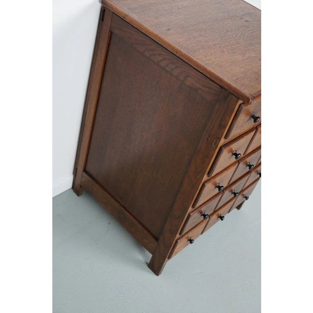 Brown Dutch Oak Apothecary Cabinet, 1930s For Sale - Image 8 of 13