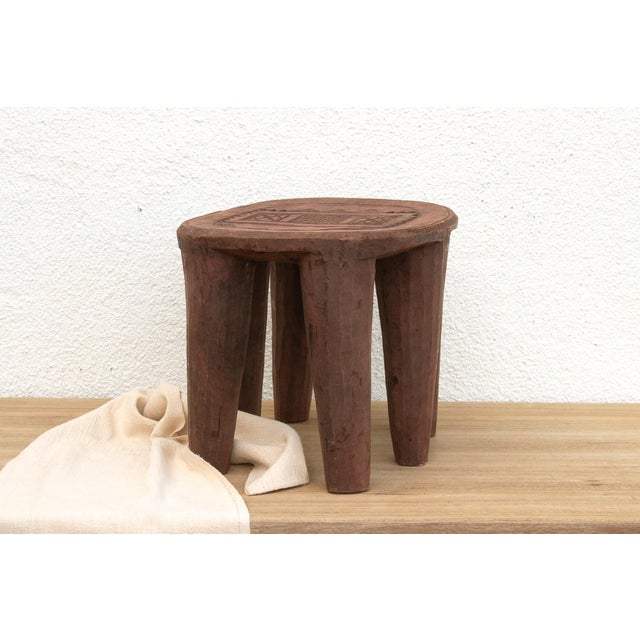Handcarved Wooden Nupe Stool For Sale - Image 9 of 9