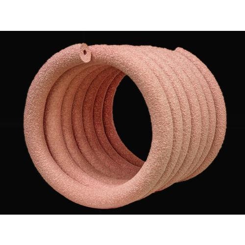Pink coil #05 sculptural object by caspi ceramics nl dimensions: w 51 x d 56 x h 51 cm. Materials: ceramic, engobe, jarre-...