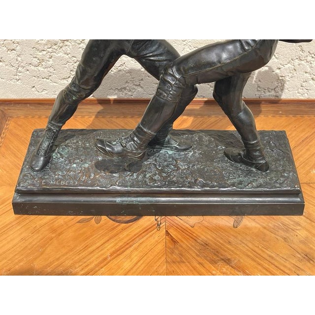 Brown Unarmed Combat Bronze by E. Hébert For Sale - Image 8 of 18
