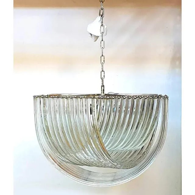 Hexagonal Bundled Triedro Murano Glass Chandelier by Simoeng For Sale - Image 4 of 6