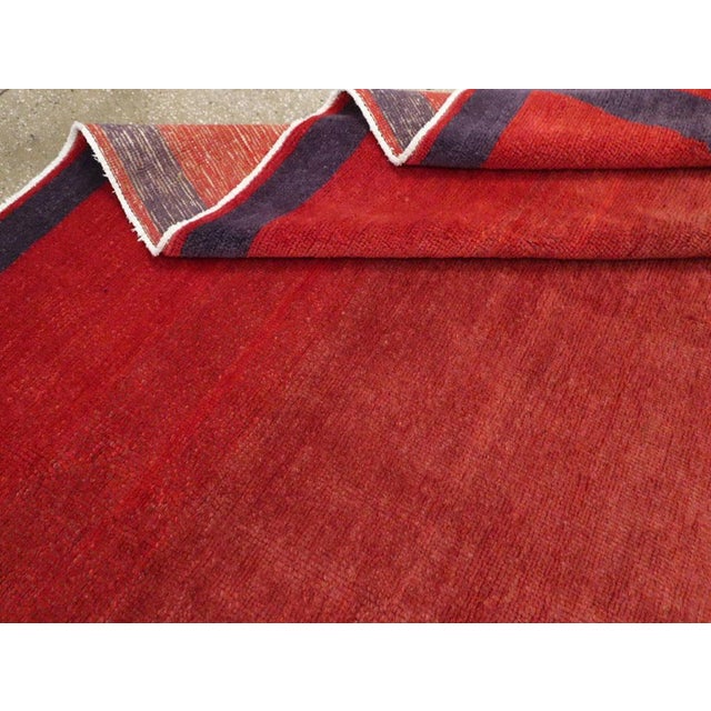 Galerie Shabab Collection Mid-20th Century Handmade Turkish Anatolian Art Deco Style Room Size Carpet For Sale - Image 10 of 10