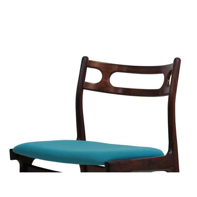 Mid 20th Century Attributed to Johannes Andersen for Uldum Moblefabrik Rosewood Dining Chairs - Set of 4 For Sale In San Francisco - Image 6 of 12