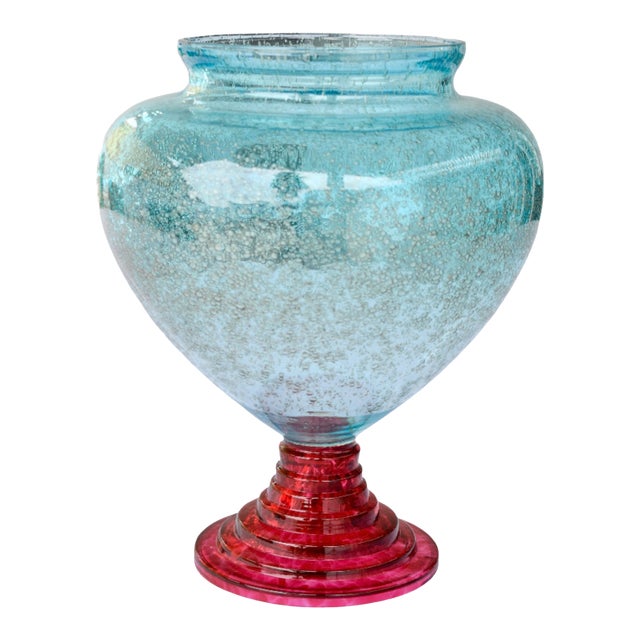 Dolbi Cashier Italian Art Glass Vase For Sale