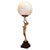 Art Deco French Bronze Dancer Table Lamp with Opaline Glass Globe, 1930s For Sale - Image 3 of 18
