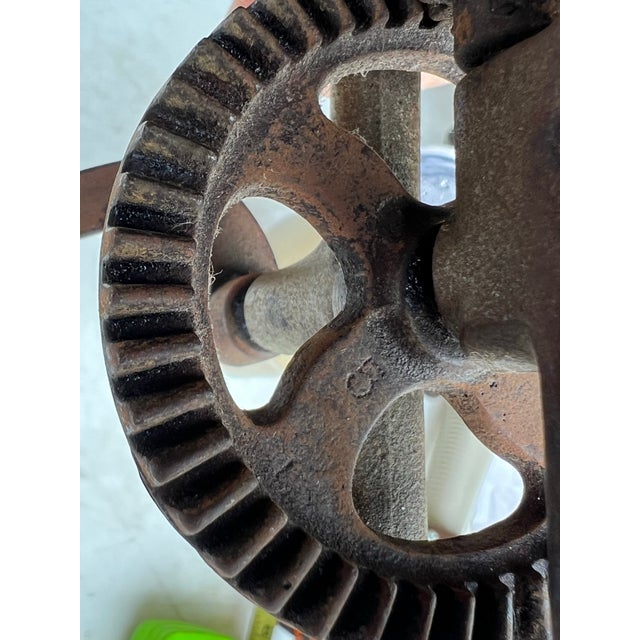 Wood Antique Butter Churn Jar With Wooden Handle For Sale - Image 7 of 11