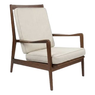 Mid Century Wood Club Chair For Sale