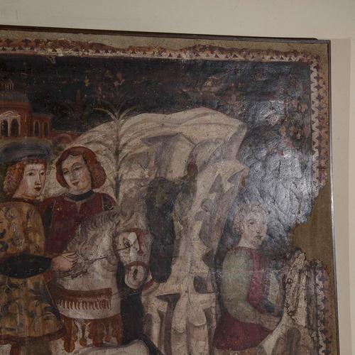 Wall Tear Type Depiction, Canvas, Framed For Sale - Image 5 of 8