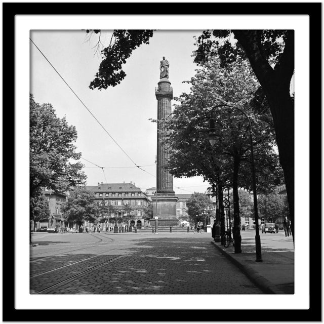 Ludwigs Column at Luisenplatz Square at Darmstadt, Germany, 1938, Printed 2021 For Sale - Image 4 of 5