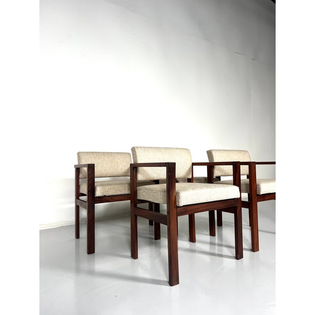 Mid-Century Bridge Armchairs, Italy, 1970s, Set of 4, in Very Good conditions. Designed 1970 to 1979