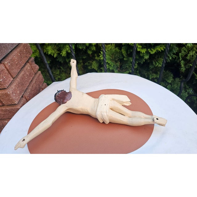 Wooden Figure of Jesus in Limewood, 1890s For Sale - Image 4 of 10