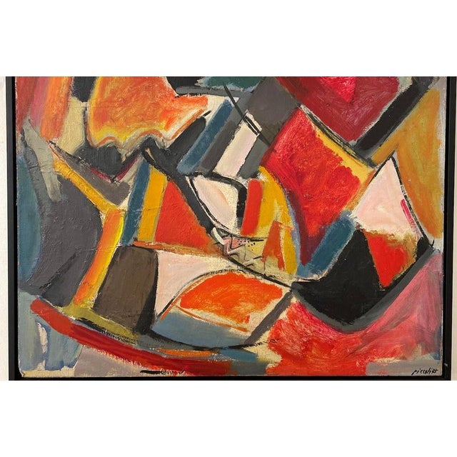 1970s Sergio Piccoli, Untitled, 1970s, Acrylic Painting, Framed For Sale - Image 5 of 9
