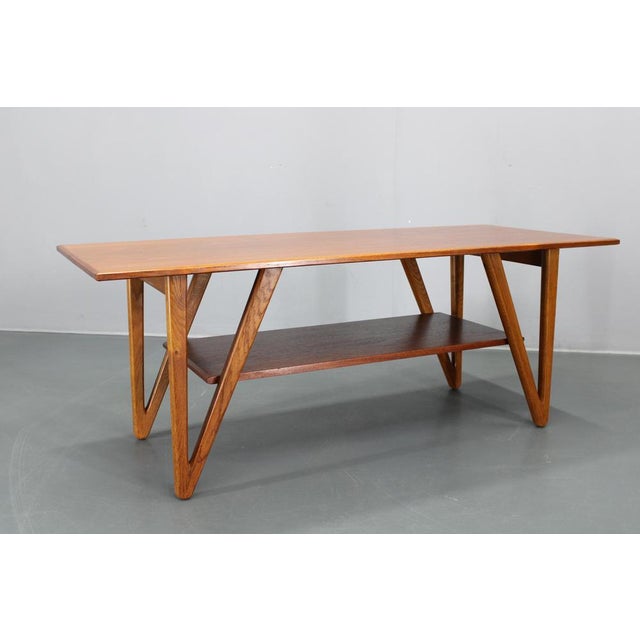 Scandinavian Modern Coffee Table in Teak and Oak, Denmark, 1960s For Sale - Image 9 of 17