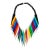 Pendentif Vintage Isadora Paris Années 80 En Galalithe Multicolore - Collier Occasion