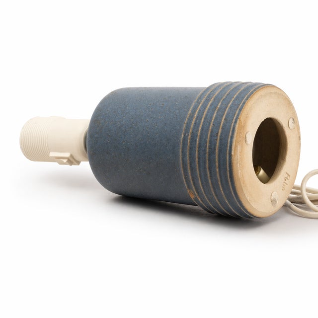 Handcrafted stoneware table lamp by Swedish studio ceramicist Rolf Palm (1930-2018), produced in his private Mölle...