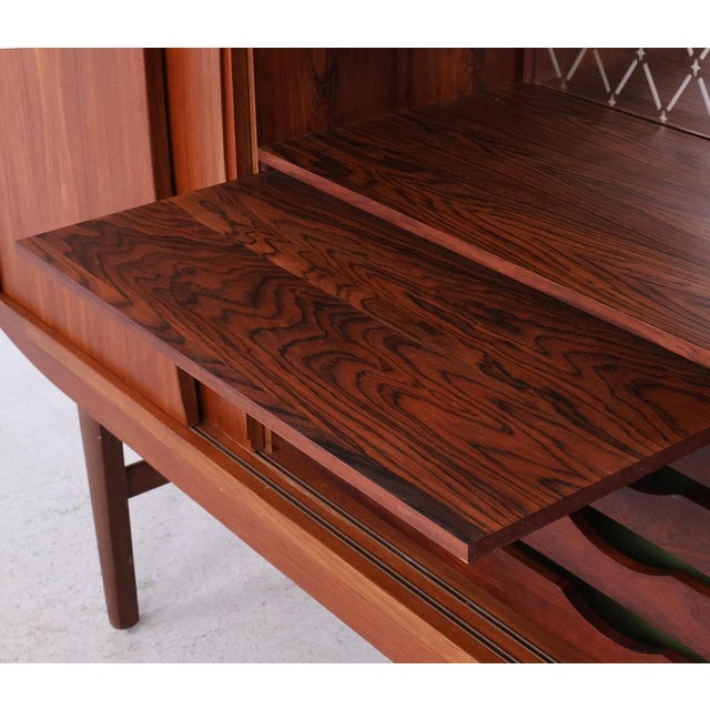 Vintage Teak Highboard or High Sideboard with 4 Sliding Doors, 1960s For Sale - Image 11 of 18