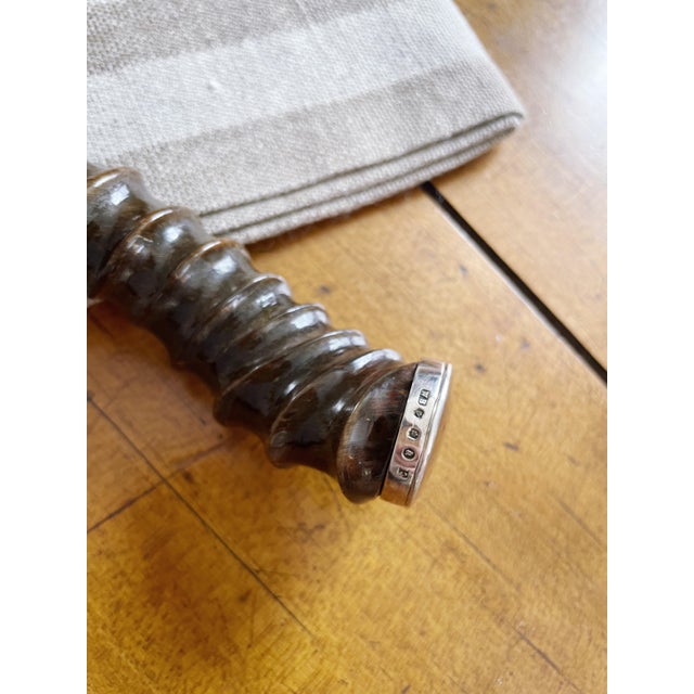 1891 Scottish Sterling Silver and Antler Toast Fork For Sale - Image 4 of 8