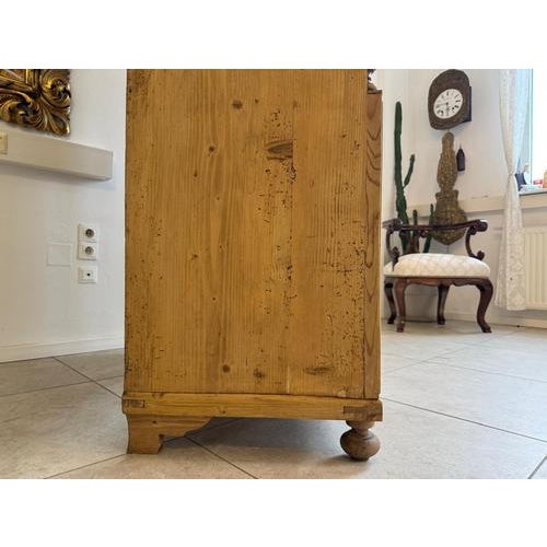 Gründerzeit Pine Display Cabinet For Sale - Image 12 of 17