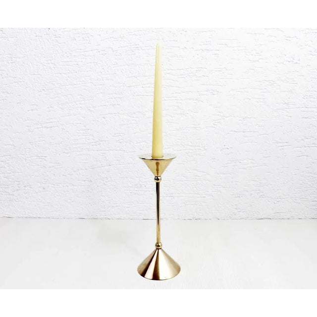 Pretty solid brass diabolo shaped candle holder 1970 This original candle holder with Scandinavian design will quickly...