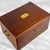 Antique English Benson & Hedges Mahogany Metal Lined Cigar Tobacco Humidor Box For Sale - Image 12 of 15