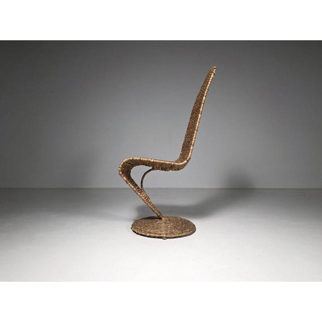 Beige Sculptural Banana Leaf S Chair by Marzio Checchi, 1970s For Sale - Image 8 of 8