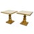 A pair of lacquered and gold leafed neoclassical side tables with braided molding, ca. 1960s.