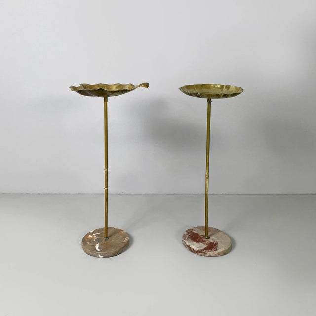 Mid-Century Modern Italian Ashtrays in Brass and Marble, 1950s, Set of 2 For Sale - Image 17 of 17