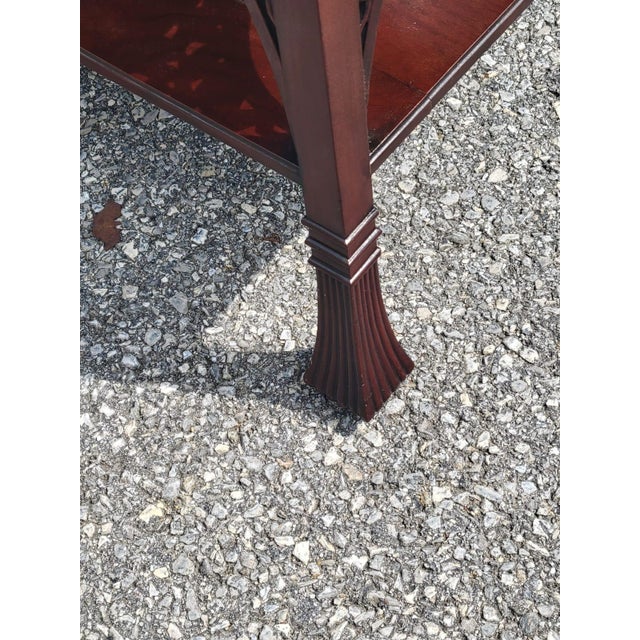 Great 19th Century English Mahogany Detail Carved Center Table. For Sale - Image 9 of 16