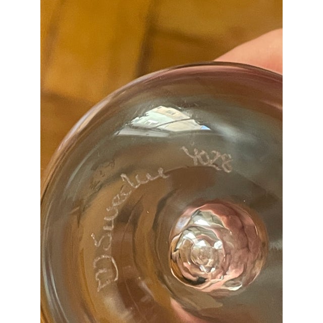 Pair of Vintage Mid 20th Century Mats Jonasson Art Glass Bud Vases Signed For Sale - Image 10 of 13