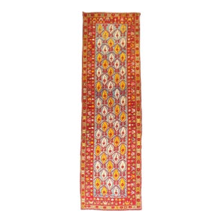 Antique Zabihi Collection Turkish Milas Exquisite Bright Runner - 3'7" x 13'6" For Sale