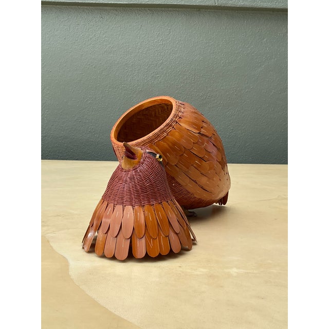Vintage Shanghai Weave Bird Basket For Sale - Image 9 of 12